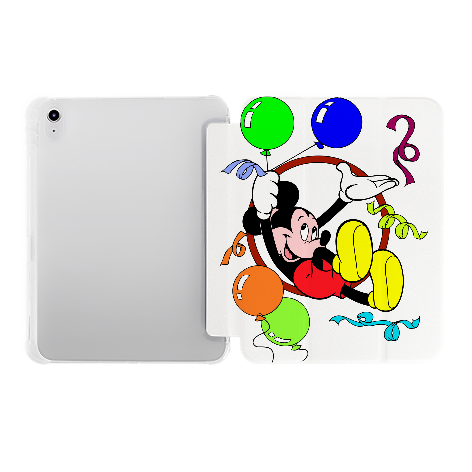 （画像用） ミッキーマウス Mickey Mouse IPad ケース ペン収納付き 三つ折りスタンド PUレザー×シリコン 対応機種9.5/10.5/10.9インチ